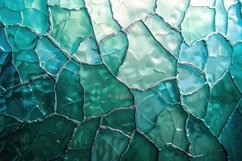 Artistic Green Glass Mosaic Wall Abstract Background Product Image 1