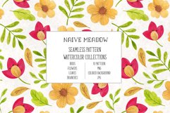 Naive Meadow. Watercolor patterns Product Image 7