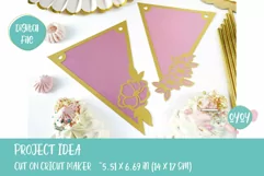 Floral Banner SVG | Bunting Banner SVG| Birthday Banner SVG Product Image 2