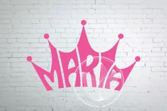 Maria SVG Word Art in crown shape Product Image 1