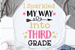 I Sparkled My Way into Third Grade Svg, Girl 3rd Grade Svg Product Image 1