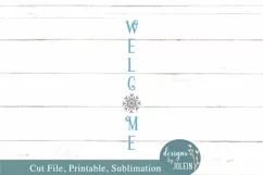 Snowflake Welcome Porch SVG, Sublimation, Printable, Cricut Product Image 2