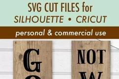Sarcastic Not Welcome - Go Away - Porch Sign - SVG DXF Files Product Image 3