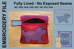 Puppy Mini Zipper Bag / Fully Lined, 4X4 HOOP Product Image 2