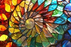 Stained Glass Spiral Background Wallpaper Product Image 1