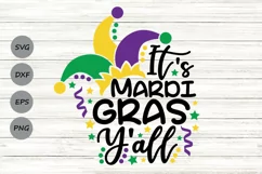 It's Mardi Gras Y'all Svg, Mardi Gras Svg, Fat Tuesday Svg. Product Image 1