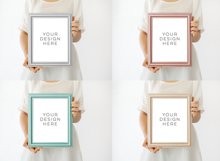 Frame bundle mockup, Collection of Frame, mock up download, modern digital frame, Scandinavian style Product Mockup, Empty Frame Stock Photo Product Image 1
