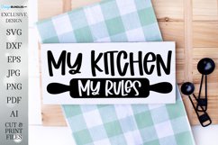 My Kitchen My Rules - Kitchen Humor | Farmhouse Sign Product Image 1
