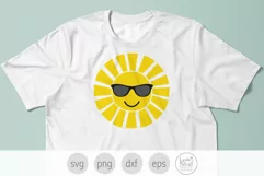 Sun in Sunglasses Svg, Happy Sun Svg, Sunshine svg Product Image 4