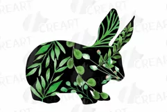 Floral rabbit family, sister, brother,papa and mama bunny Product Image 18