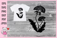 Dandelion hand drawn svg, Dandelion SVG cutting files Product Image 2