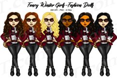 Fancy Winter Fashion Fashion Girls Clipart Planner Set Product Image 1