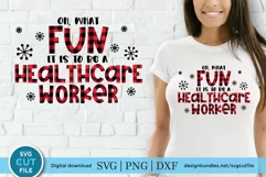 Christmas Healthcare Worker svg -a Health care Worker design Product Image 1