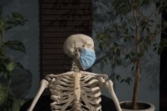 Skeleton in a medical mask. Coronavirus concept. Product Image 1