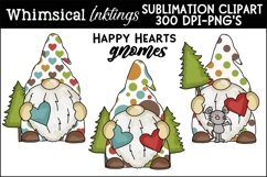Happy Hearts Gnomes Sublimation Clipart Product Image 1