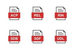 Set Of File Formats Icons Product Image 1