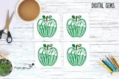 Apple, Worlds best teacher. SVG / PNG / DXF / PNG Product Image 5