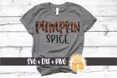 Buffalo Plaid Pumpkin Spice - Fall SVG PNG DXF Cut Files Product Image 1