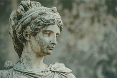 Mysterious Ancient woman statue looking away. Generate ai Product Image 1