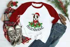 Feliz Navidog PNG | Sublimation and Iron on Printable Design Product Image 2