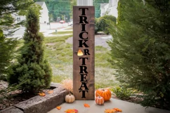 Halloween Tall Sign SVG - Trick Or Treat SVG Product Image 2