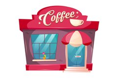 Coffeeshop cartoon vector illustration Product Image 1
