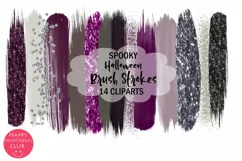 Halloween Brush Strokes Clipart I Brush Strokes Halloween Product Image 1