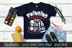 Swinging Into Sixth Grade SVG PNG Funny Back To School svg Product Image 2