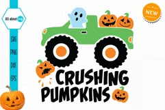 Crushing Pumpkins Svg, Halloween Truck Svg Product Image 2