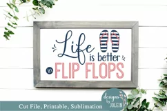 Life is better in Flip Flops - SVG, Sublimation, Printable Product Image 2