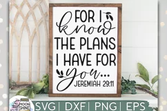 For I Know The Plans SVG DXF PNG EPS Cutting Files Product Image 1