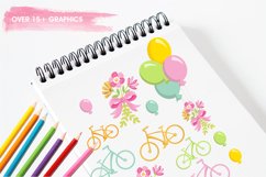 Floral Bicycles graphics and illustrations Product Image 3