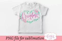 Grandma sublimation design for T-shirts | Grandmother PNG Product Image 3