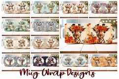 80 Giraffe Mug Wrap PNG Bundle | 11oz 15oz Sublimation Product Image 6
