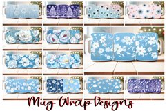 110 Flower Mug Wrap Bundle, Floral Sublimation PNG, Boho PNG Product Image 6