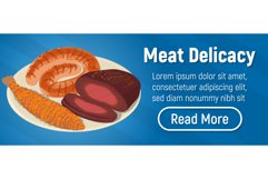 Meat delicacy concept banner, isometric style Product Image 1