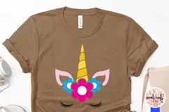 Unicorn Face Flower - Unicorn SVG EPS DXF PNG Product Image 3