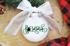 Believe SVG File - Santa and Reindeer SVG File Product Image 4