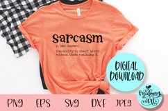 Sarcasm definition svg, funny sayings svg Product Image 1