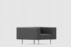 Isometric Arm Chair 3D isolated render Product Image 1