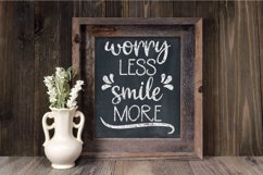 Worry Less Smile More SVG Cut File - Motivational SVG Product Image 5