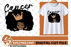 Cancer Zodiac Sign svg, Horoscope svg, Black Woman, Drip Product Image 2