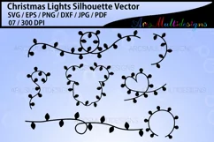 Christmas Lights svg silhouette / New year lights svg Product Image 1