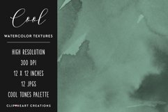 Cool Tones Watercolor Digital Papers Product Image 2