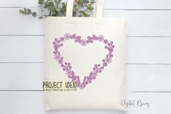 Floral heart paper cut design. SVG / DXF / EPS / PNG Product Image 4