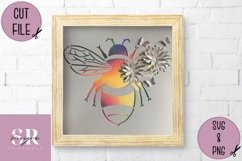 3D Floral Bee| Paper cutting | Bee SVG Product Image 3