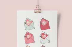 Valentine Love Mail and Hearts Clip Art Set of 19 PNG files Product Image 2