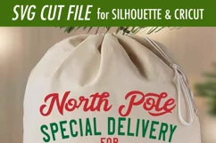 North Pole Delivery SVG | Santa Sack | Santa Bag SVG Product Image 2