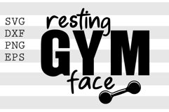 Resting gym face SVG Product Image 1