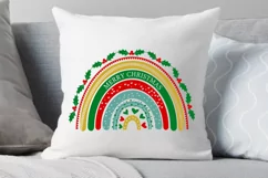 Christmas SVG PNG EPS DXF Merry Christmas Rainbow SVG Product Image 5
